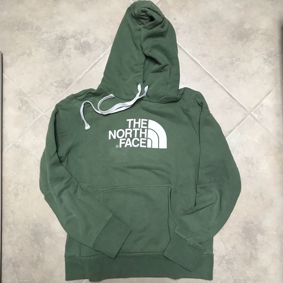 olive green north face hoodie
